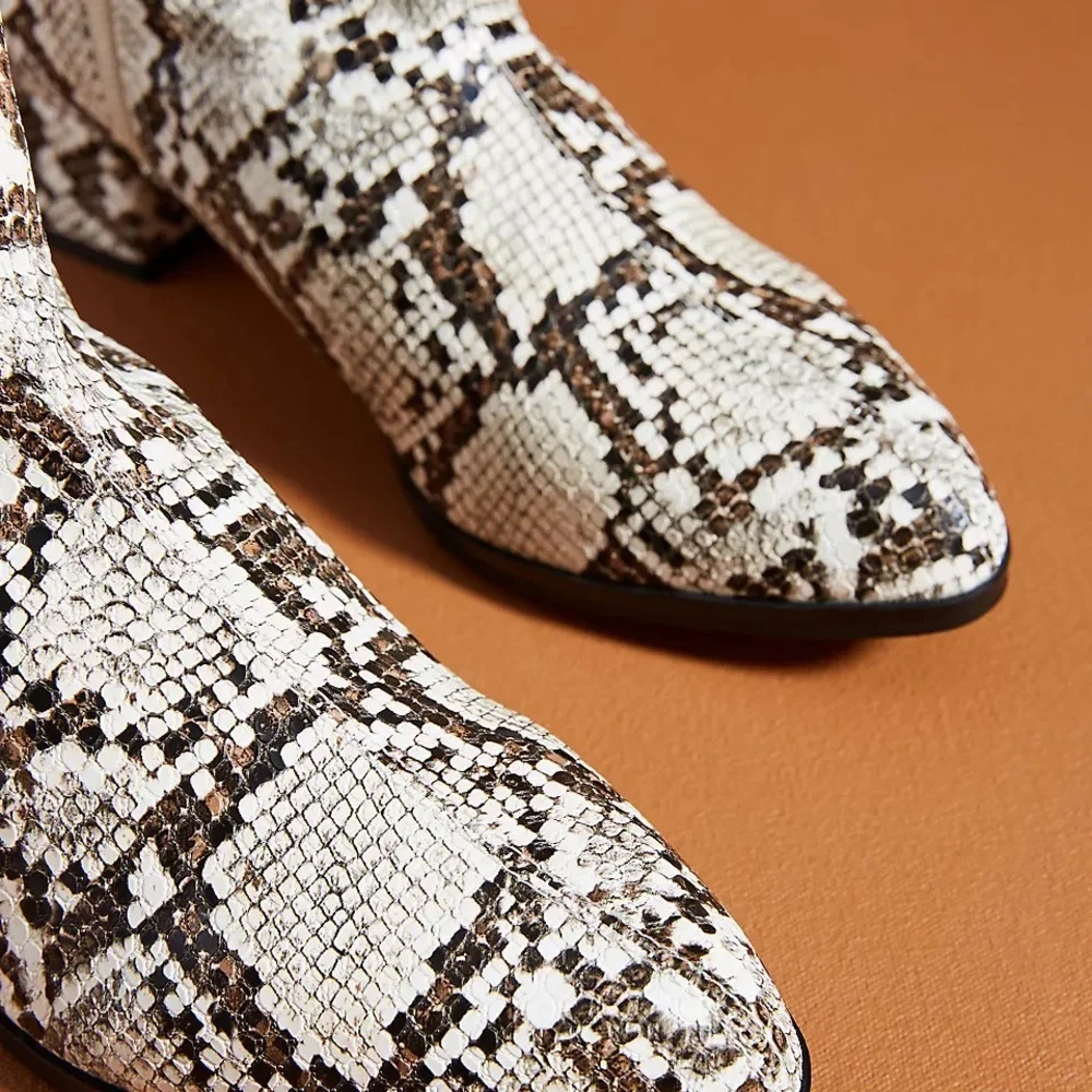 Matiko Jeanine Snake-Printed Ankle Boots - Picture 2 of 4